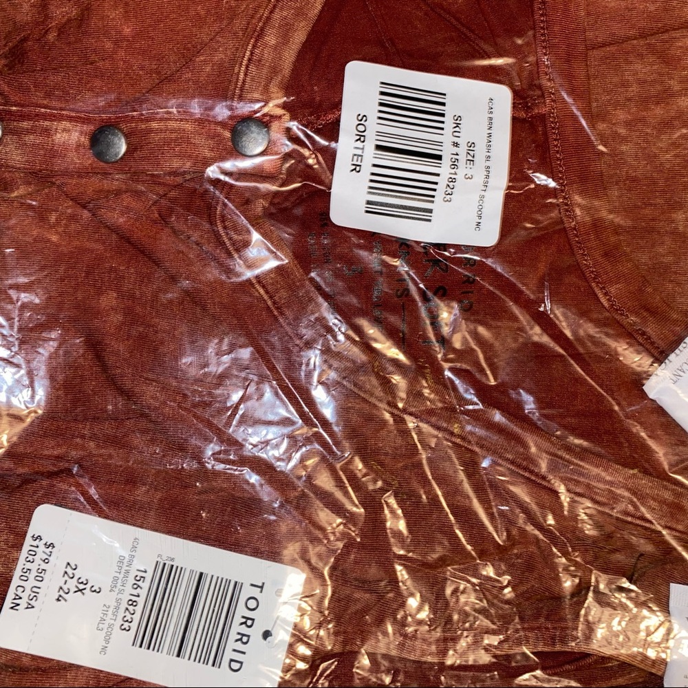 NWT TORRID Jumpsuit - Super Soft Mineral Wash Brown - Picture 8 of 8